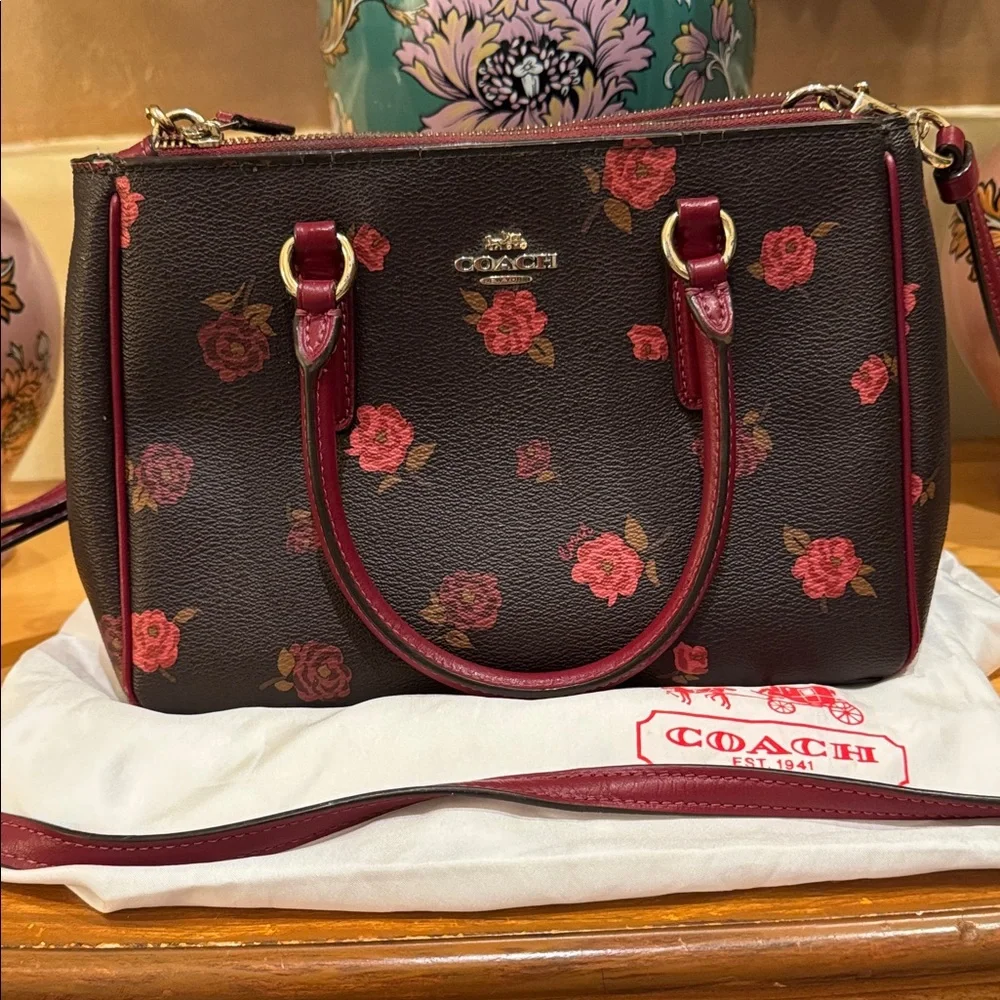 Coach Rose Pattern Crossbody